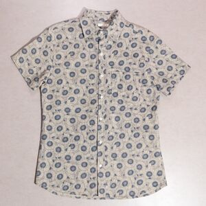 Gustin Blue and White Casual Button Down Shirt